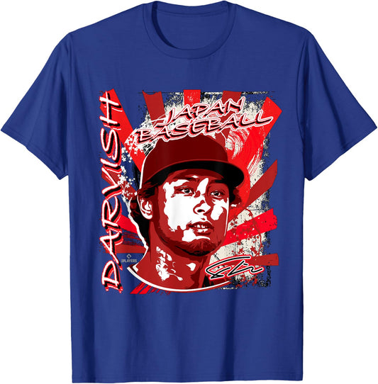 Yu Darvish International Baseball Japan MLBPA T-Shirt - T-Shirt | Royal