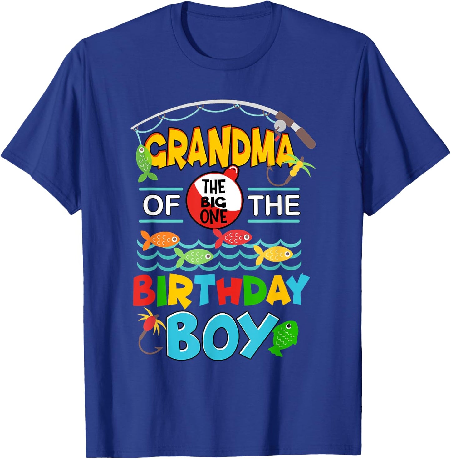 O Fish Ally One Birthday Outfit Grandma Of The Birthday Boy T-Shirt - T-Shirt | Royal
