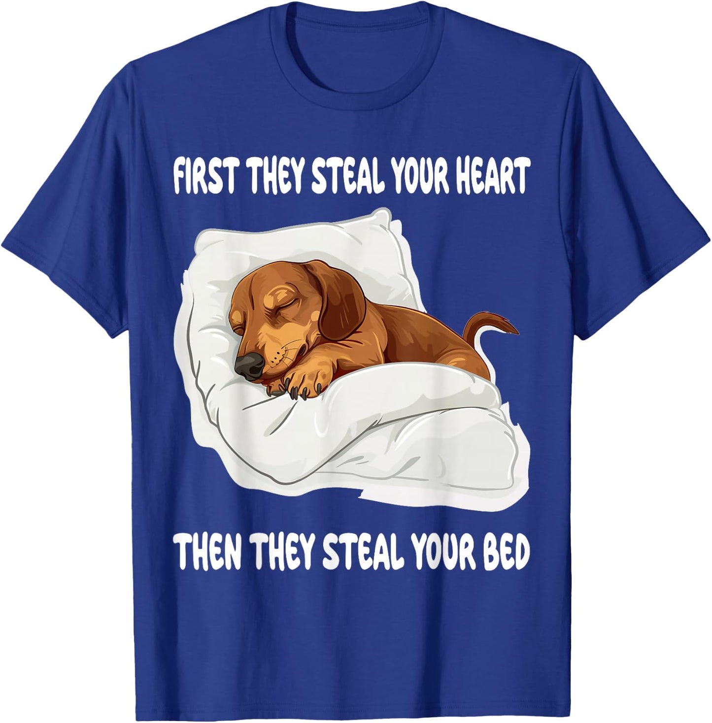 Dachshund Wiener Doxie Sleeping Pajamas Nightgown T-Shirt - T-Shirt | Royal
