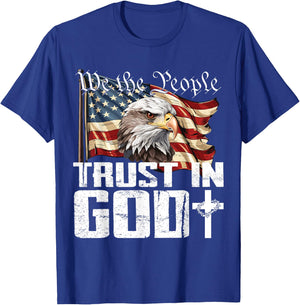 We The People Trust In God US Flag Eagle T-Shirt - T-Shirt | Royal