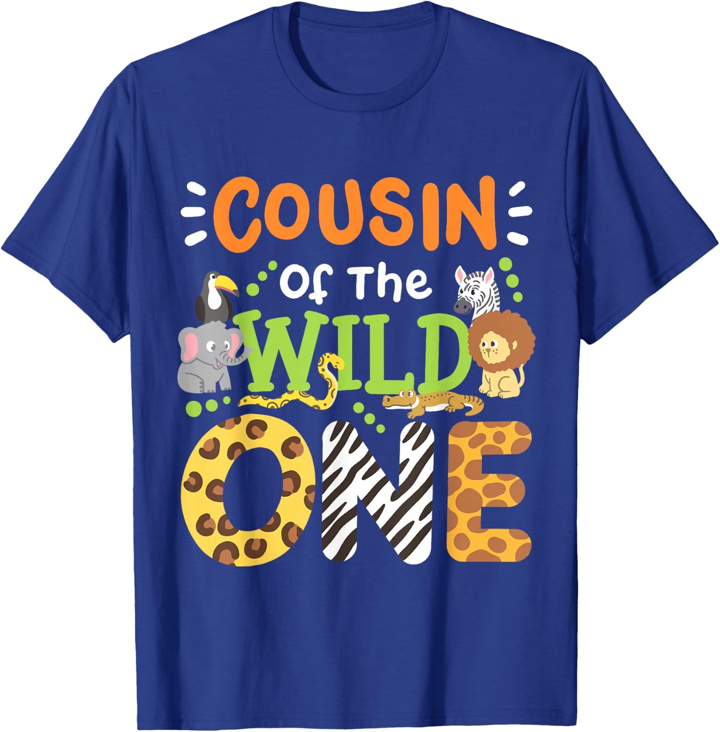 Cousin Of The Wild One Kids Boys Safari Zoo Birthday Family T-Shirt - T-Shirt | Royal