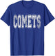 Comets Mascot Distressed Vintage School Sports Name Fans T-Shirt - T-Shirt | Royal