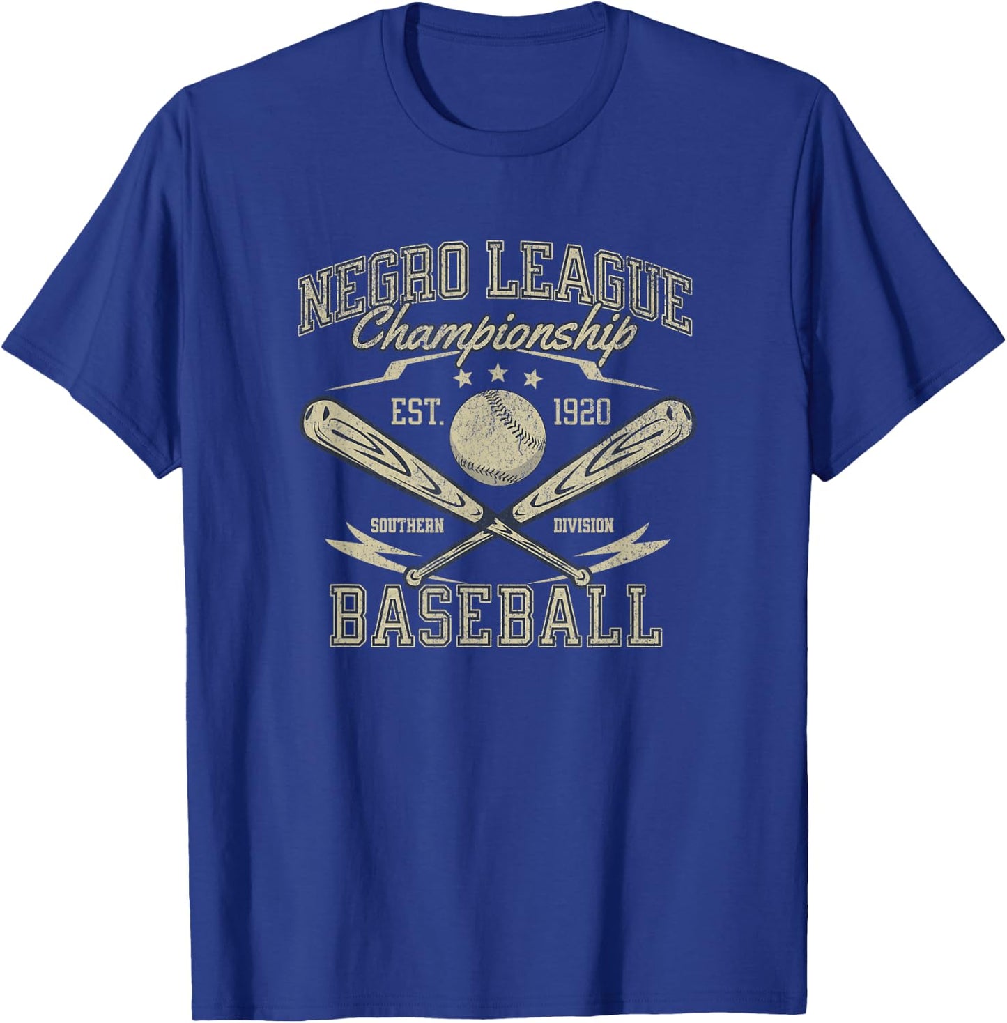 Vintage Negro League Baseball Black History Month T-Shirt - T-Shirt | Royal