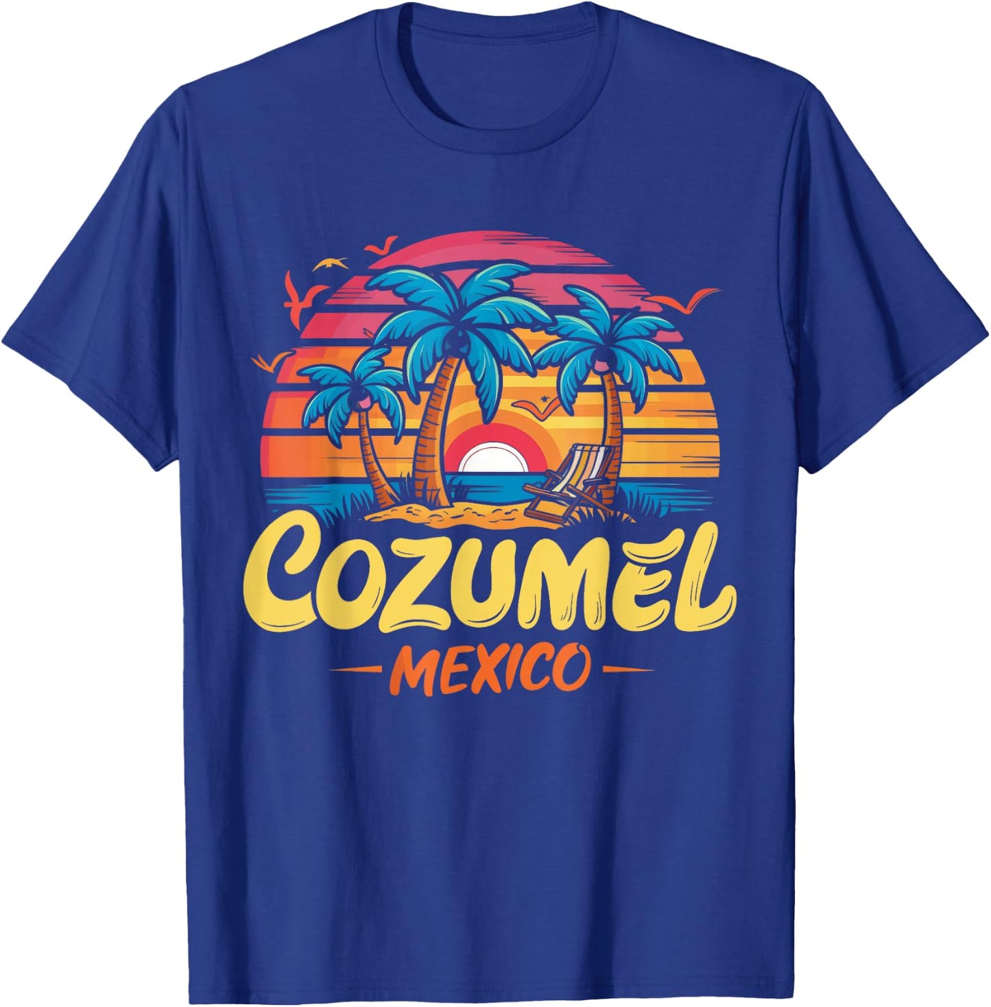 Cozumel Mexico Tropical Sunset beach Souvenir Vacation T-Shirt - T-Shirt | Royal