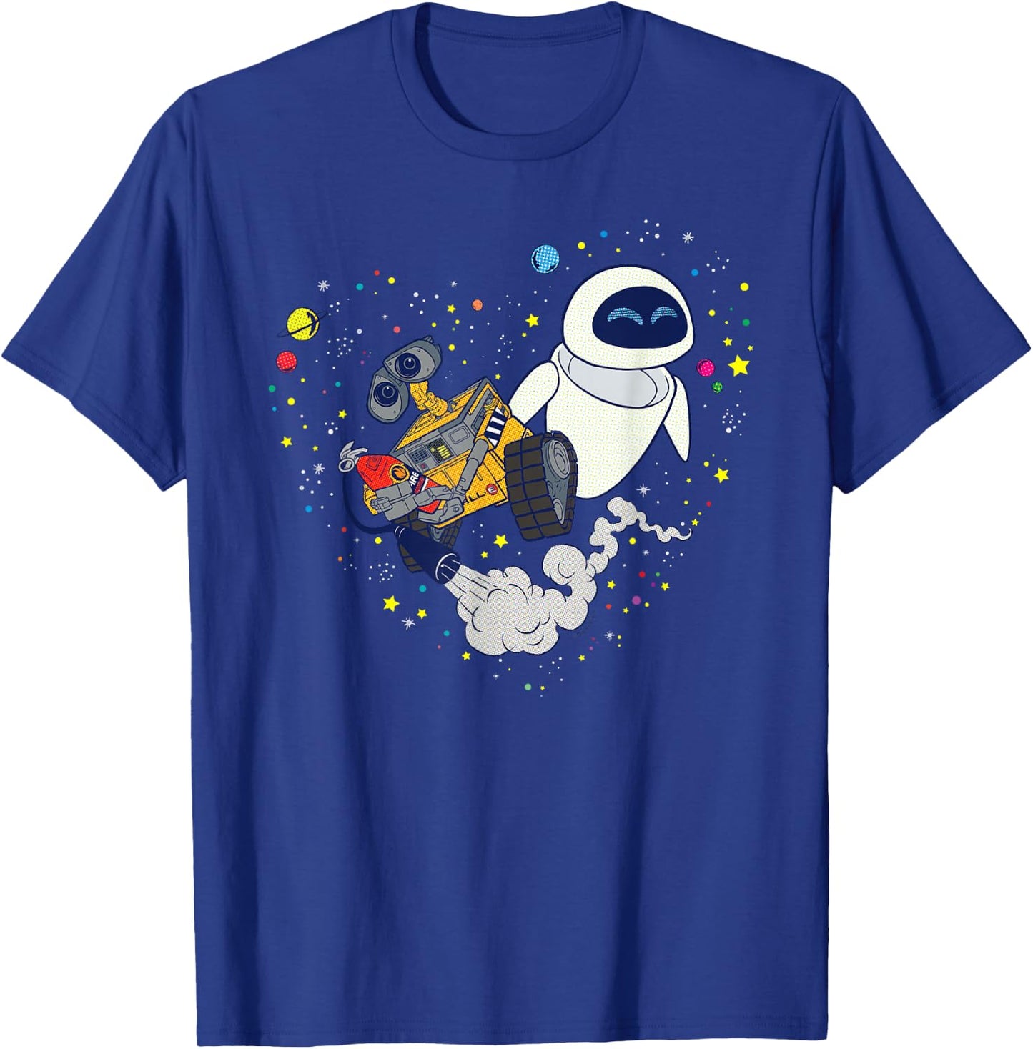 Disney and Pixar’s Wall-E and Eve Planetary Heart T-Shirt - T-Shirt | Royal