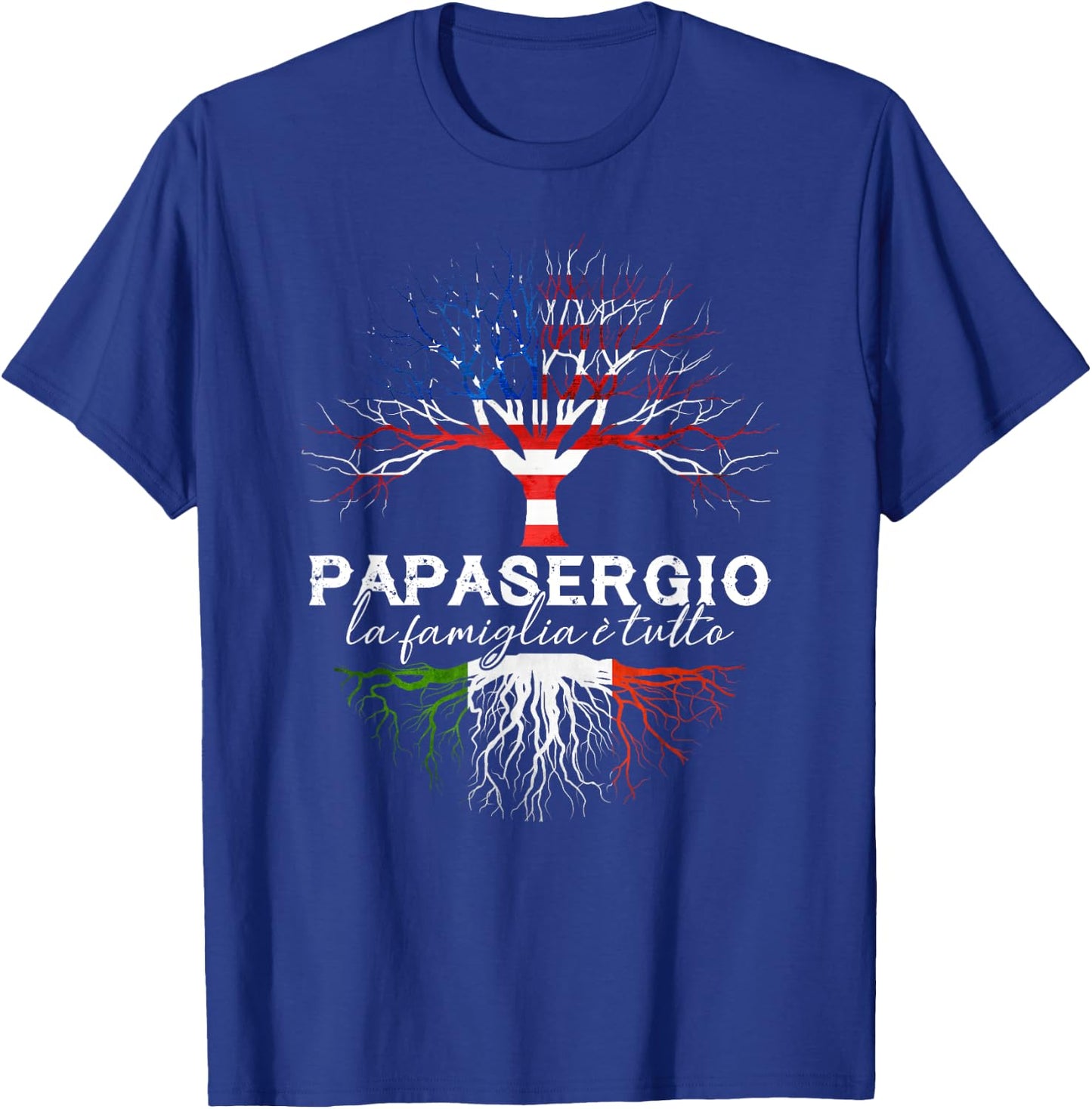 Papasergio Italian Family Name Italian Roots T-Shirt - T-Shirt | Royal