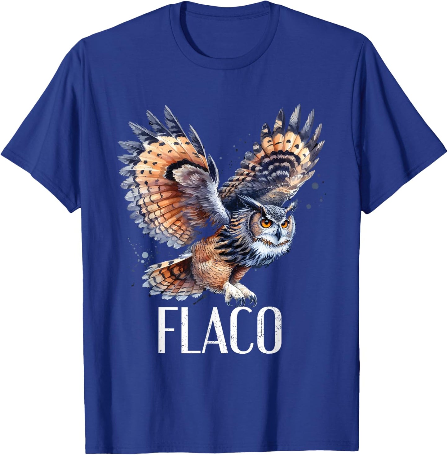 Flaco The Owl Eurasian Eagle Owls Distressed T-Shirt - T-Shirt | Royal