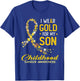I Wear Gold For My Son Childhood Cancer Awareness Flower T-Shirt - T-Shirt | Royal