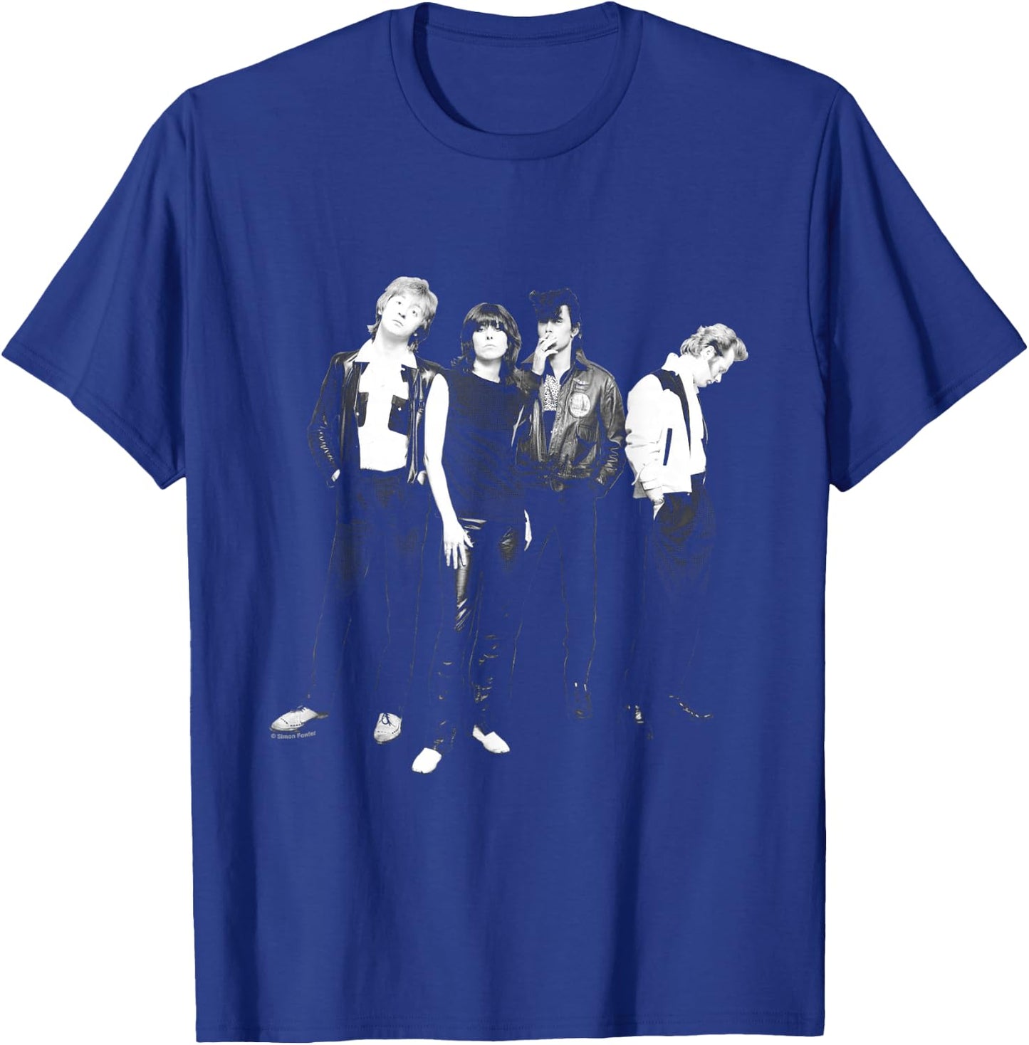 The Pretenders B&W Band Photo By Simon Fowler T-Shirt - T-Shirt | Royal