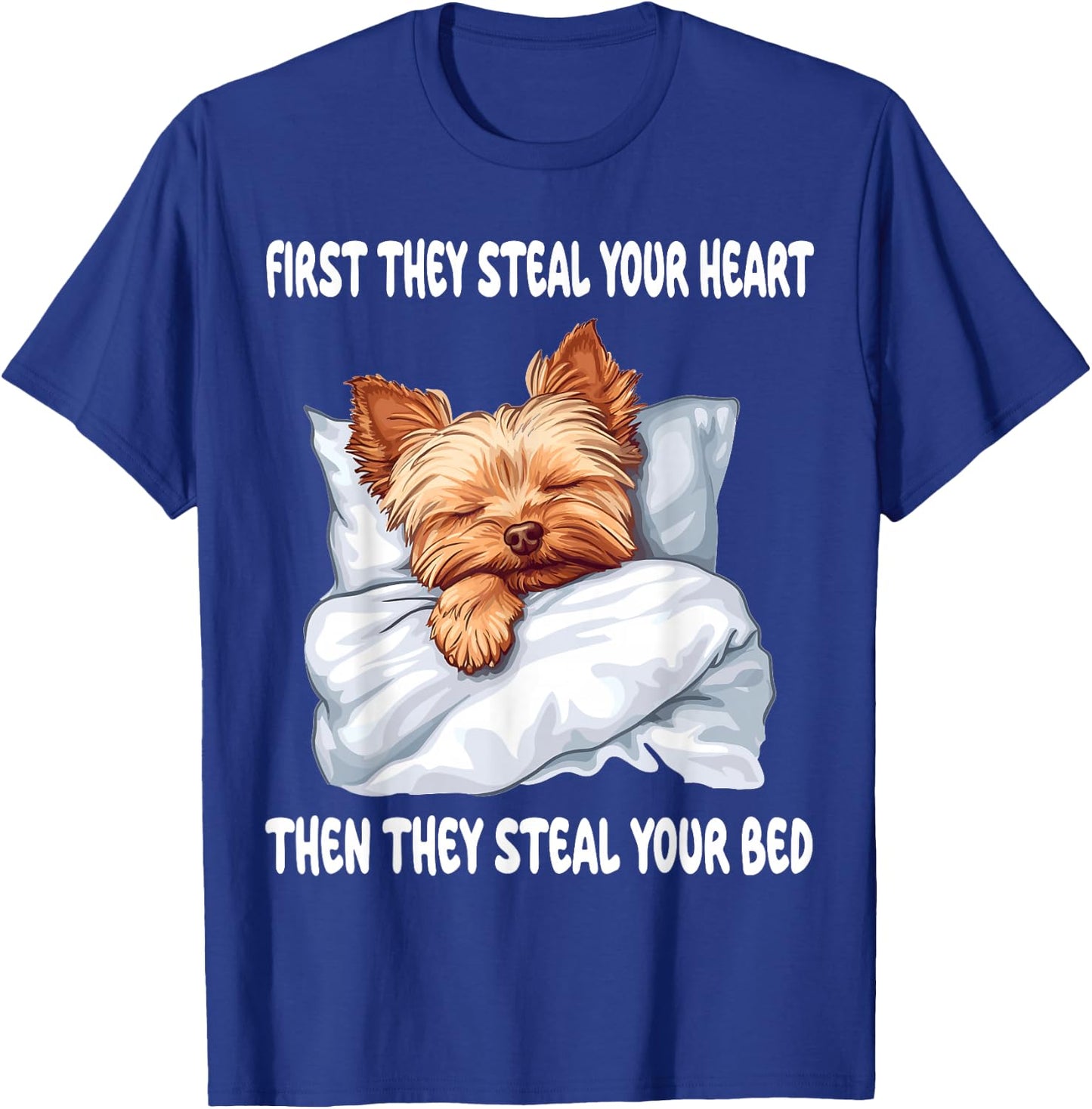 Yorkshire Terrier Yorkie Sleeping Pajamas Nightgown T-Shirt - T-Shirt | Royal