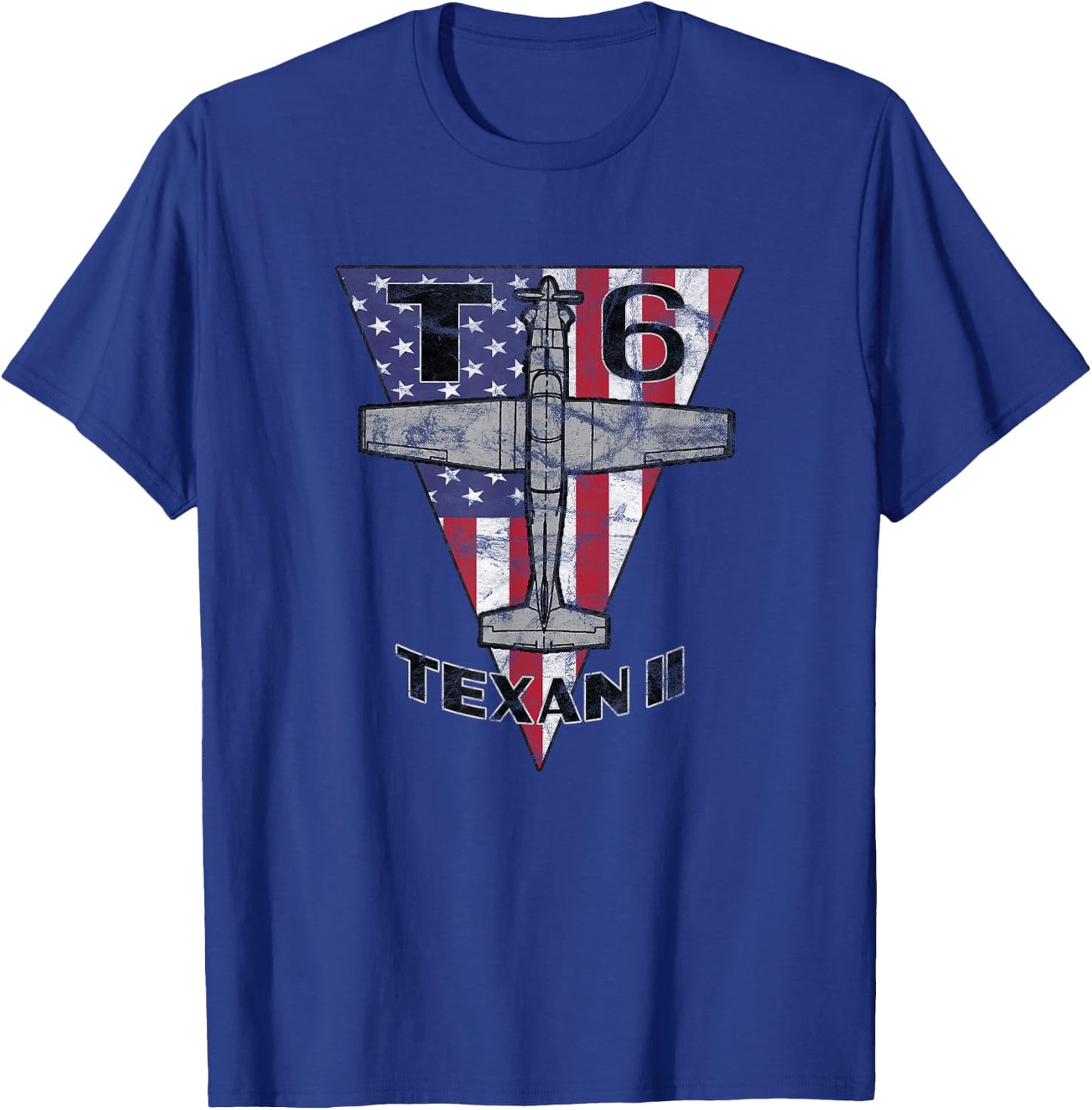 T-6 Texan II Military Flight Training Aircraft Vintage T-Shirt - T-Shirt | Royal