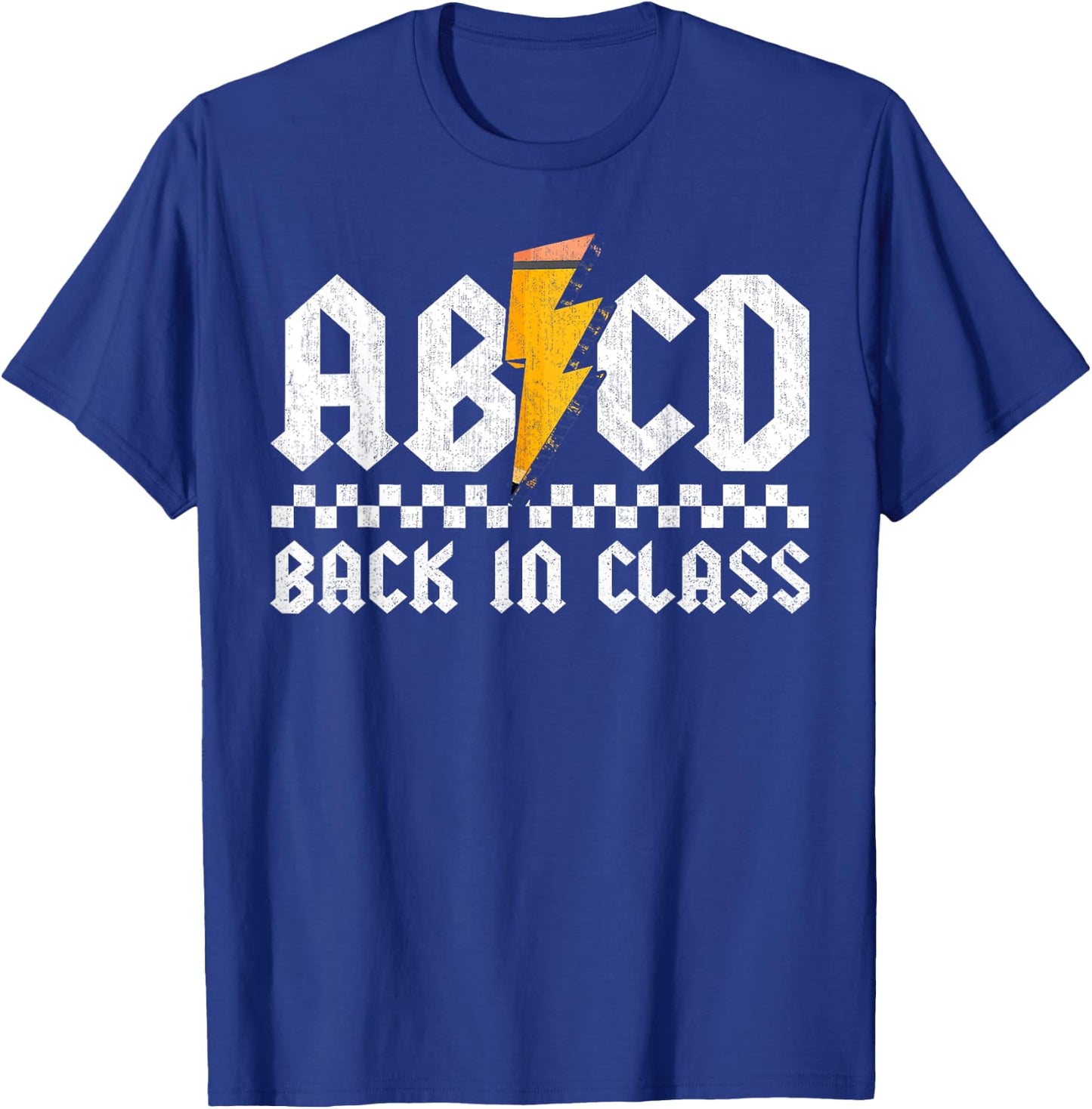 Back In Class Rocks Teacher Rock Back to School ABCD Women Girls Kids T-Shirt - T-Shirt | Royal