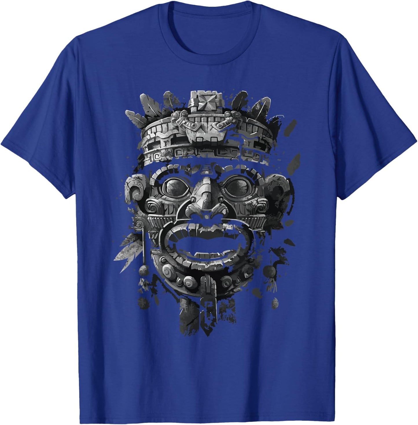 Aztec God Aztec Culture Mayan Indigenous Tlaloc Statue T-Shirt - T-Shirt | Royal