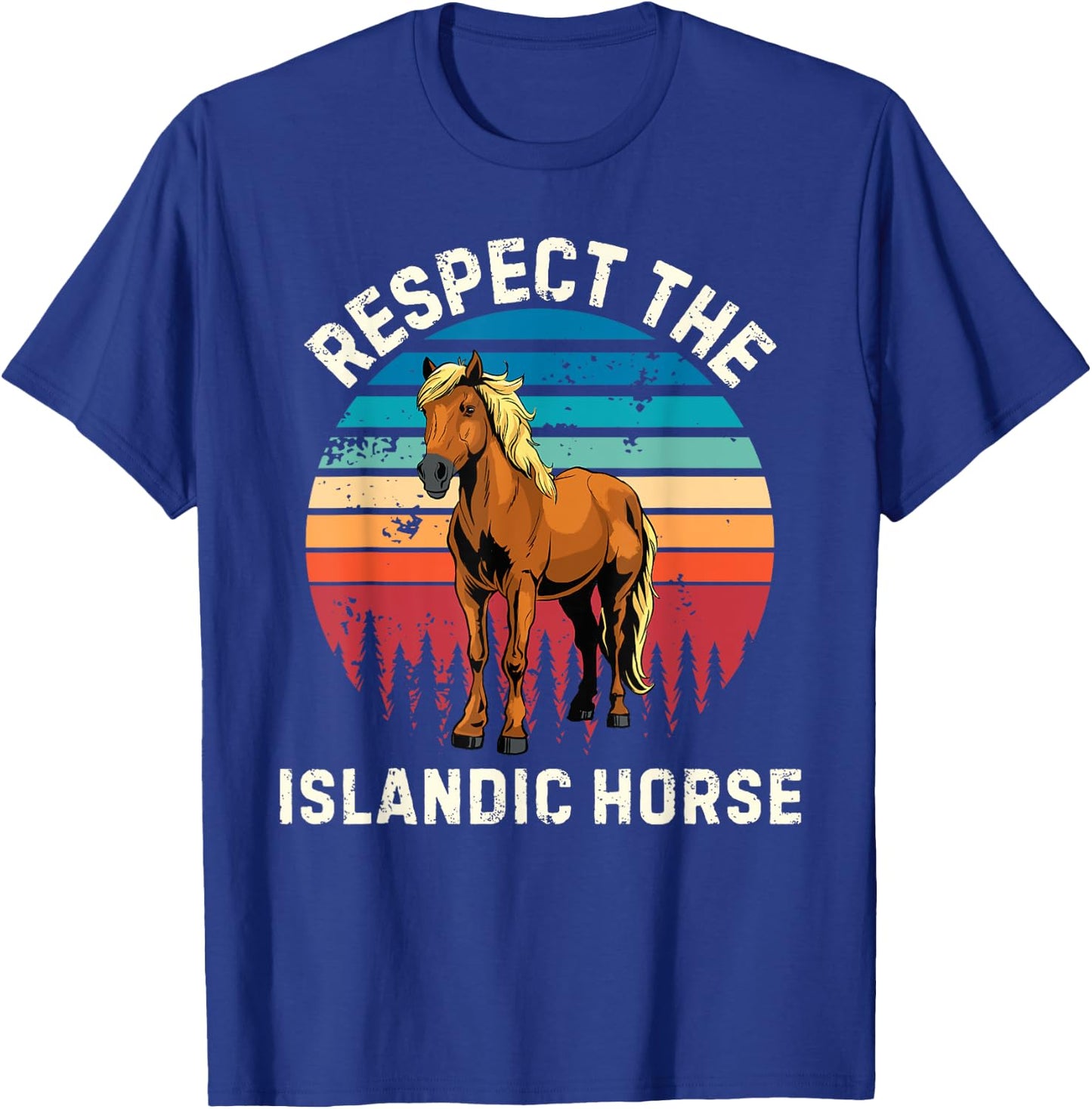 Retro Respect The Islandic Horse Vintage Islandic Horse T-Shirt - T-Shirt | Royal