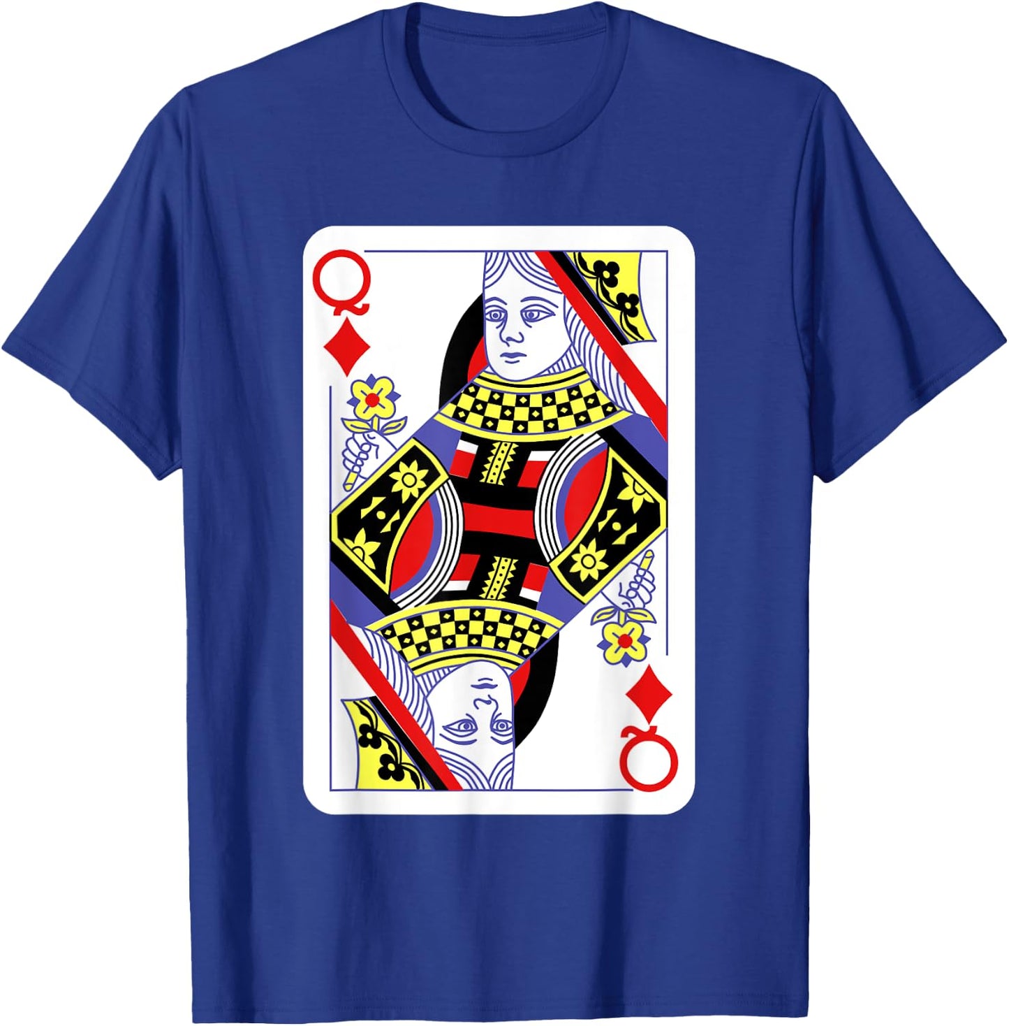Queen Of Diamonds Playing Cards Halloween Costume Casino T-Shirt - T-Shirt | Royal