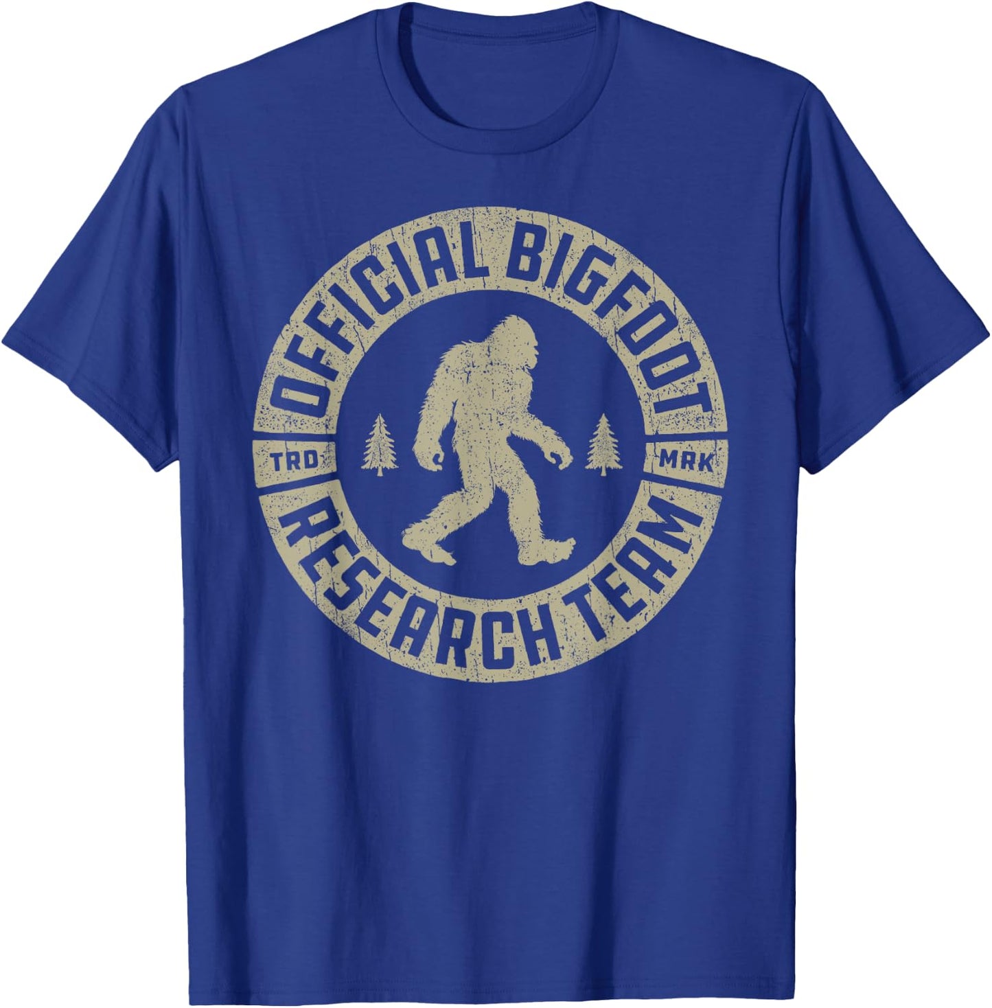 Bigfoot Research Team Retro Vintage Sasquatch Men Women T-Shirt - T-Shirt | Royal
