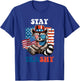 White Trash Party Attire Raccoon Stay Trashy American Flag T-Shirt - T-Shirt | Royal