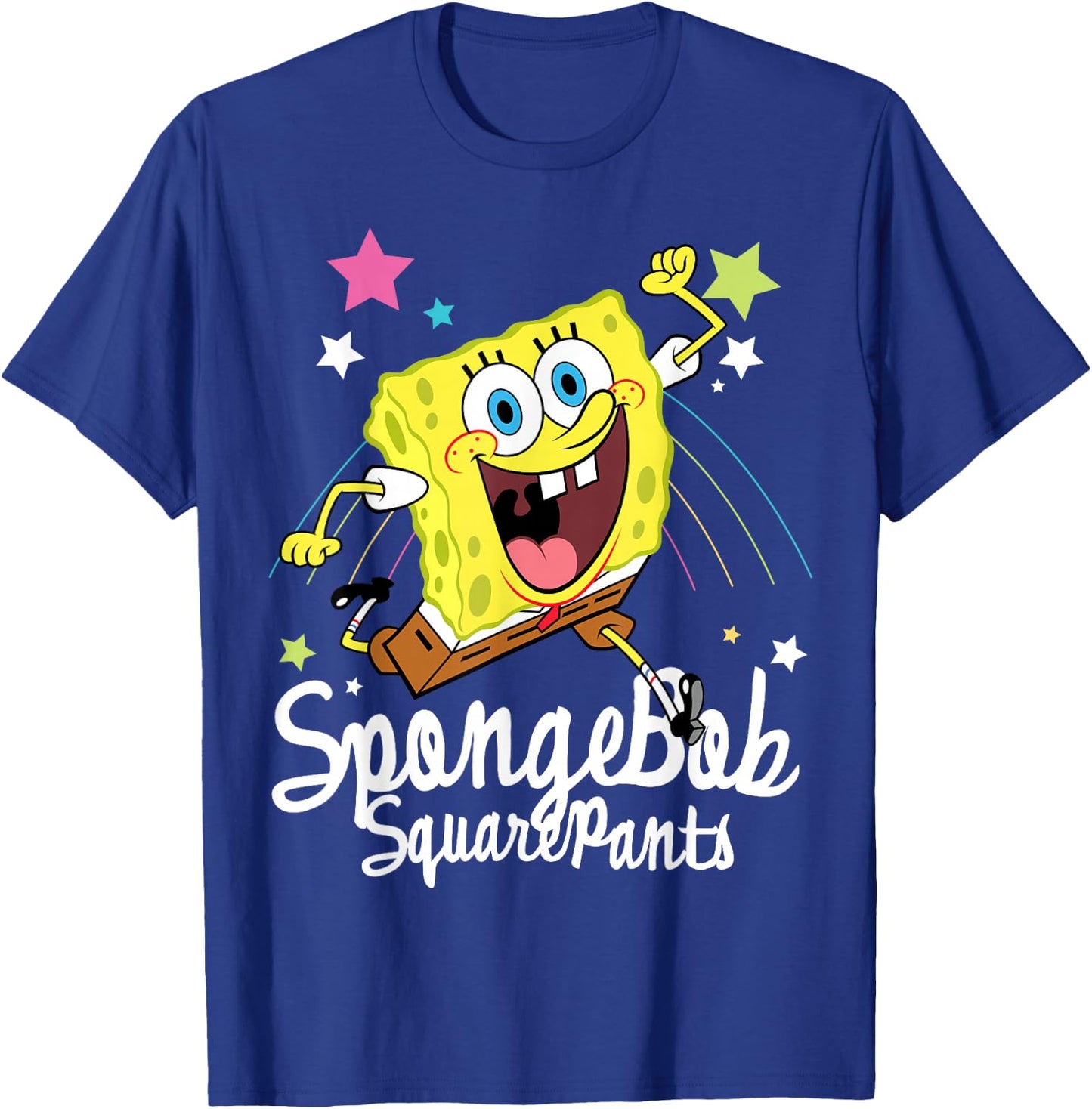 Spongebob Running With Stars T-Shirt - T-Shirt | Royal