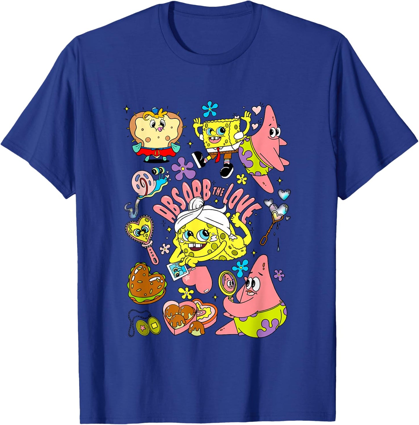 SpongeBob SquarePants Valentine's Day Absorb The Love T-Shirt - T-Shirt | Royal