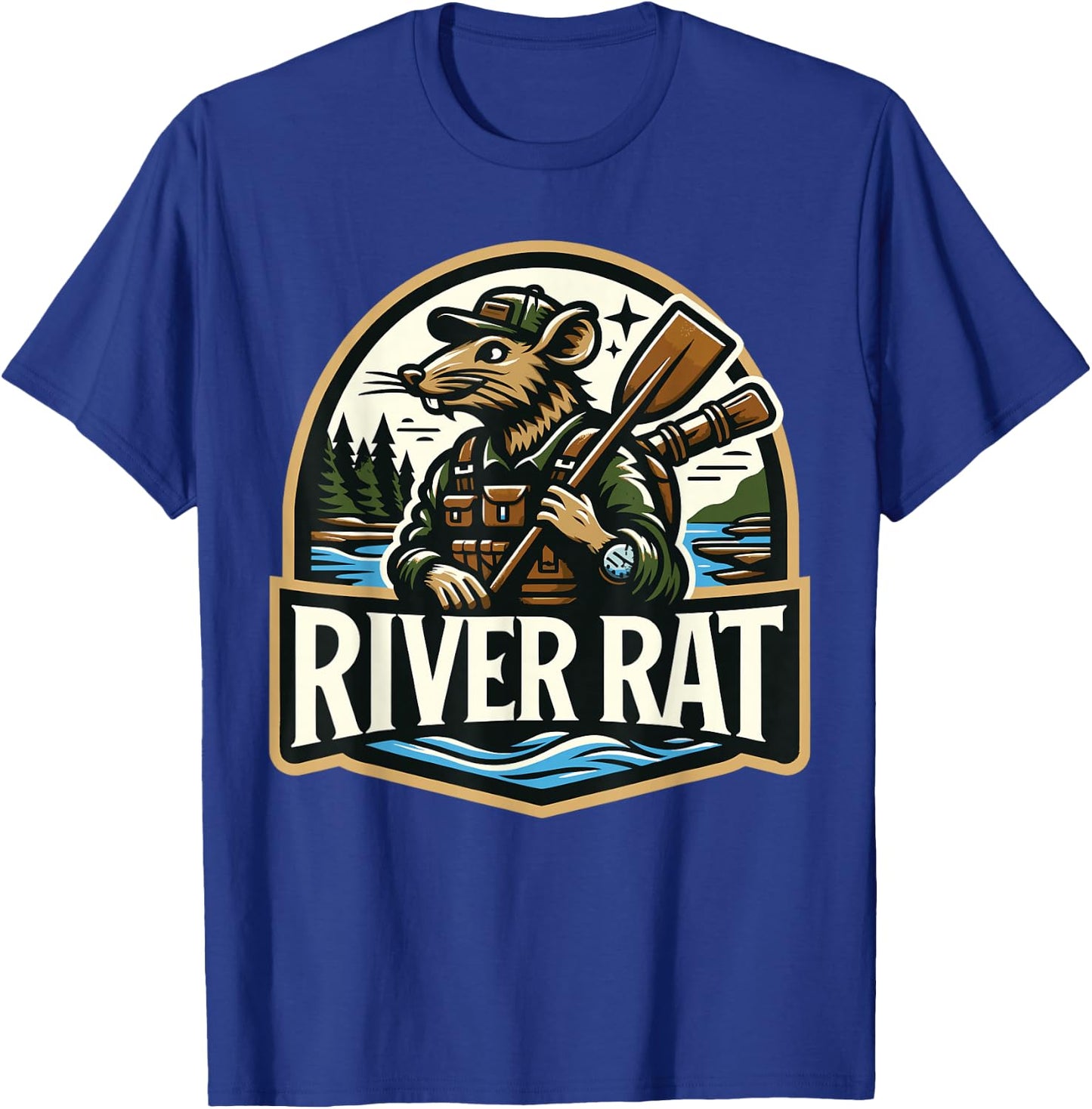 River Rat, River Life, River Adventures, River Rat T-Shirt - T-Shirt | Royal
