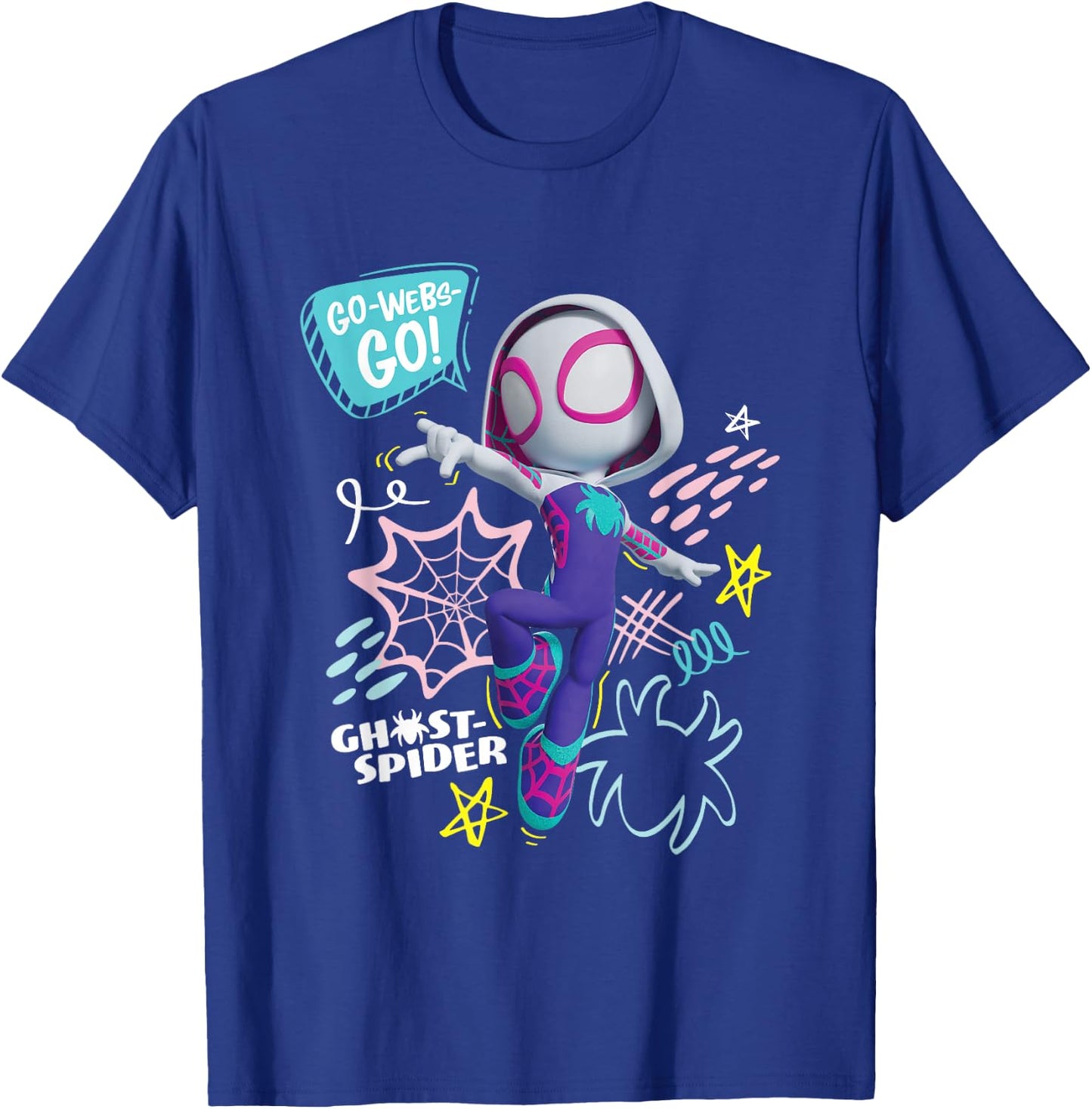 Marvel Spidey and His Amazing Friends Ghost-Spider Go Webs! T-Shirt - T-Shirt | Royal