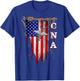 Proud CNA - American Flag Torn - Caduceus T-Shirt - T-Shirt | Royal
