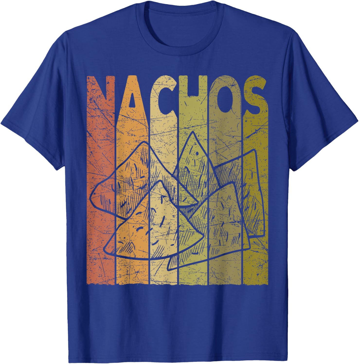 Mexican Nachos Vintage Mexican Food Retro Foodie Nacho T-Shirt - T-Shirt | Royal