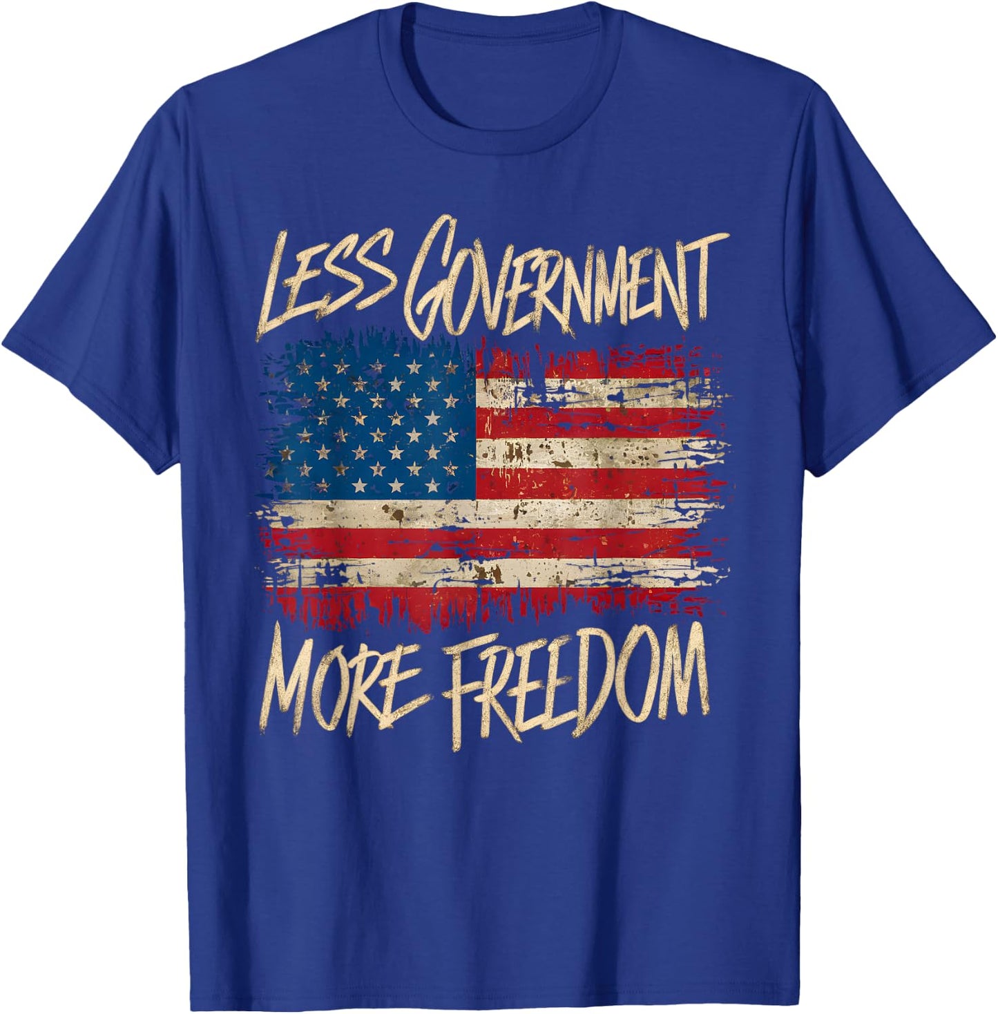 Political Less Government More Freedom More Liberty T-Shirt - T-Shirt | Royal