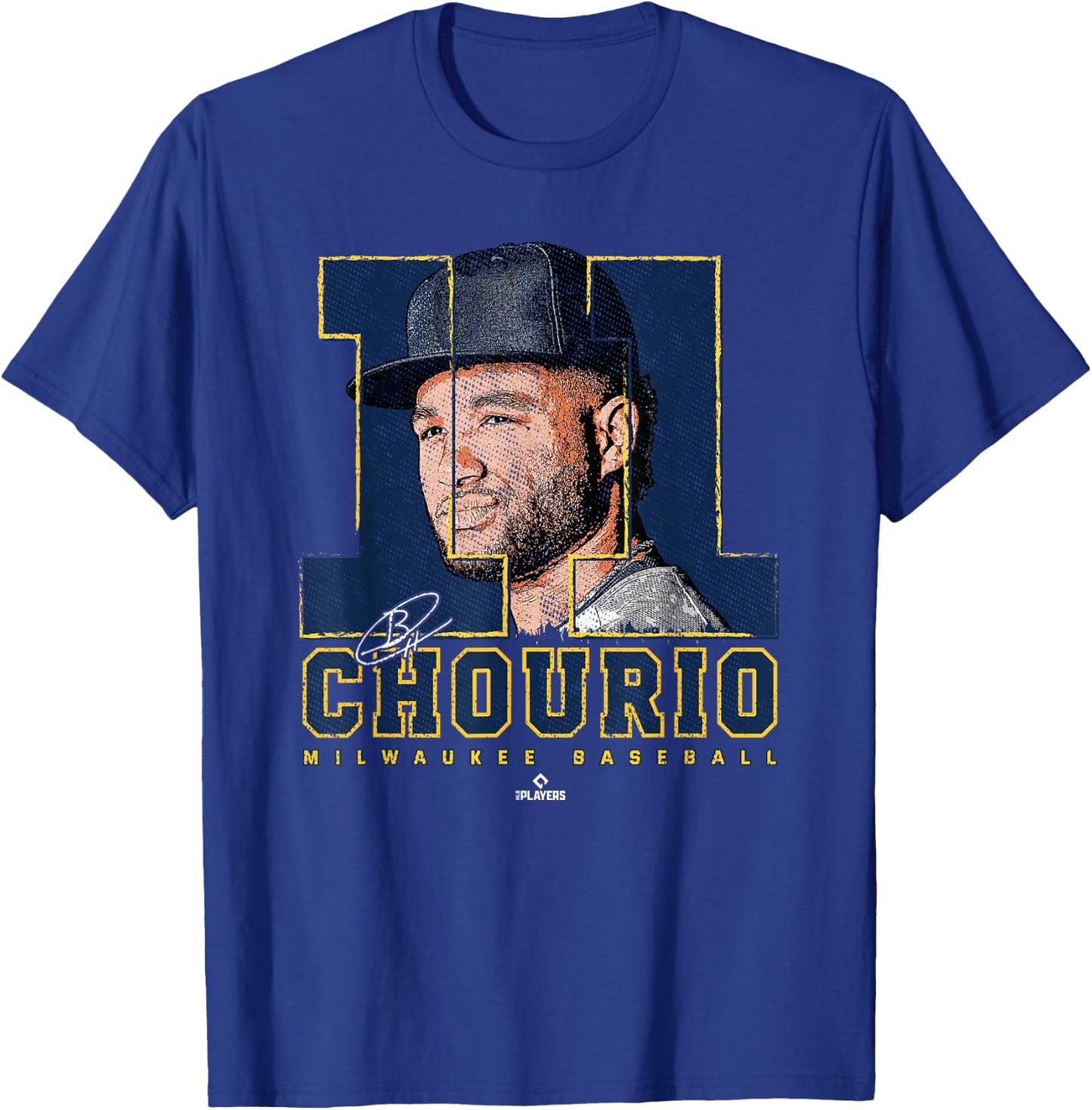 Silhouette Jackson Chourio Milwaukee MLBPA T-Shirt - T-Shirt | Royal