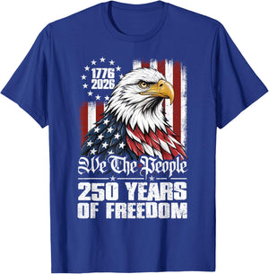 250 Years Eagle American Flag 250th Anniversary 4th of July T-Shirt - T-Shirt | Royal