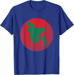 American Grown Bangladeshi Roots Bangladesh Vintage Flag T-Shirt - T-Shirt | Royal