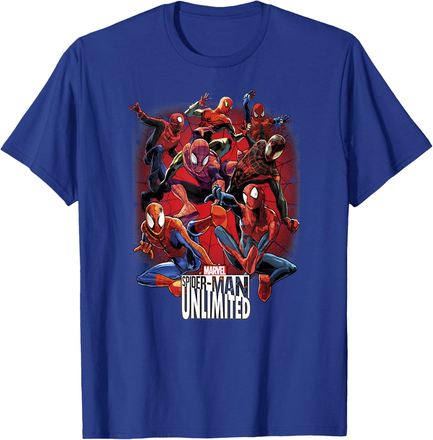 Marvel Spider-Man Unlimited Group Shot Graphic T-Shirt - T-Shirt | Royal