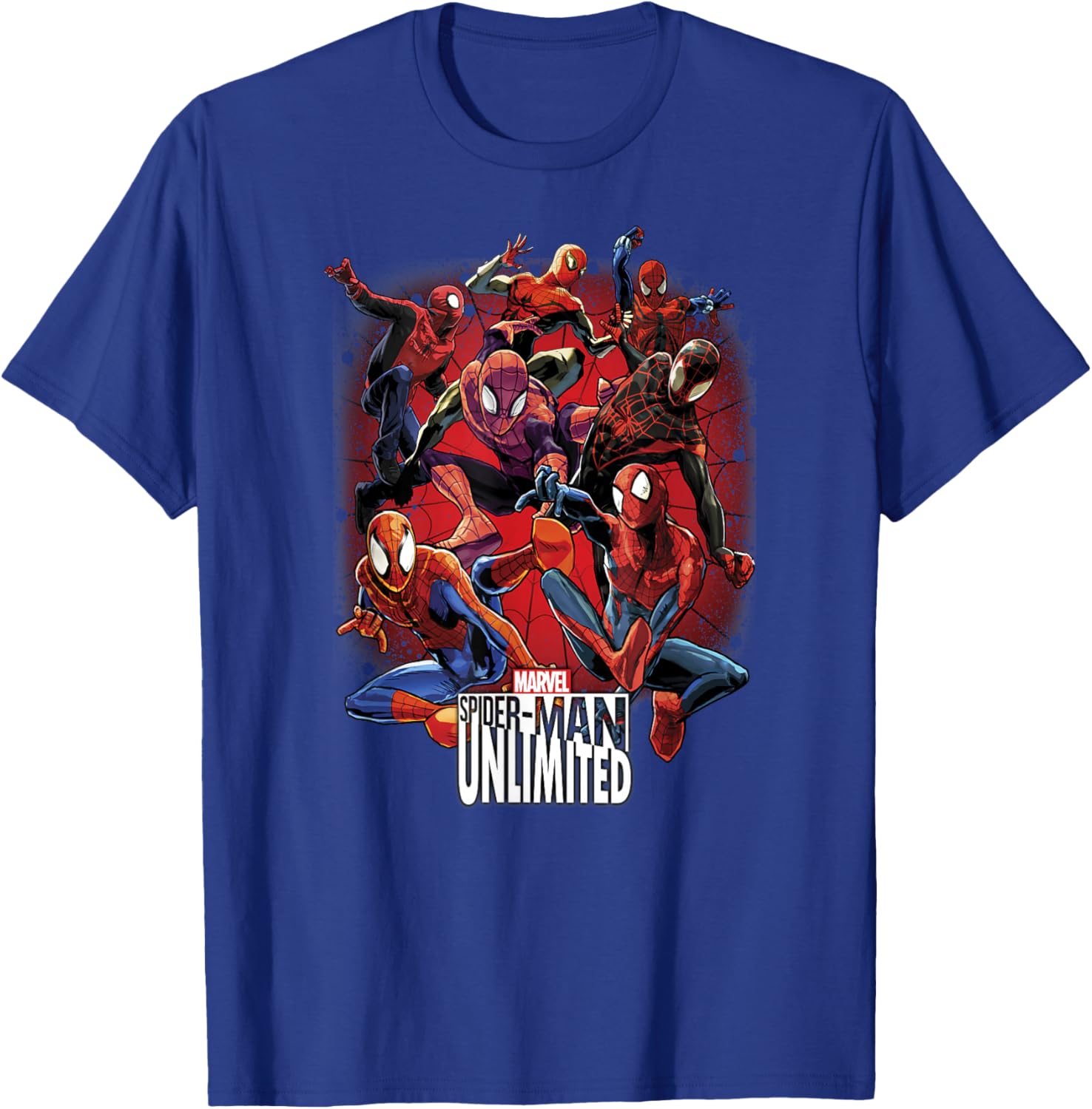 Marvel Spider-Man Unlimited Group Shot Graphic T-Shirt - T-Shirt | Royal