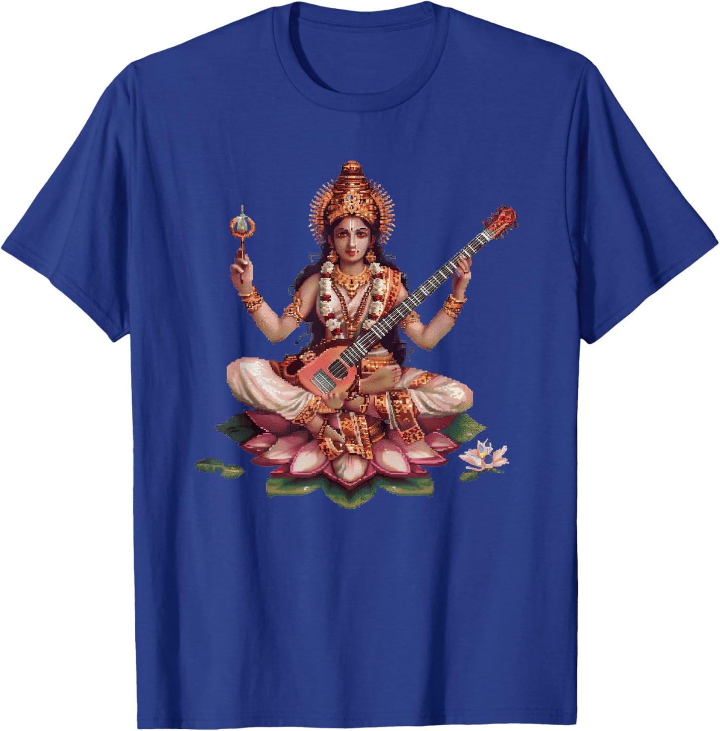 Saraswati Pixel Art T-Shirt - T-Shirt | Royal