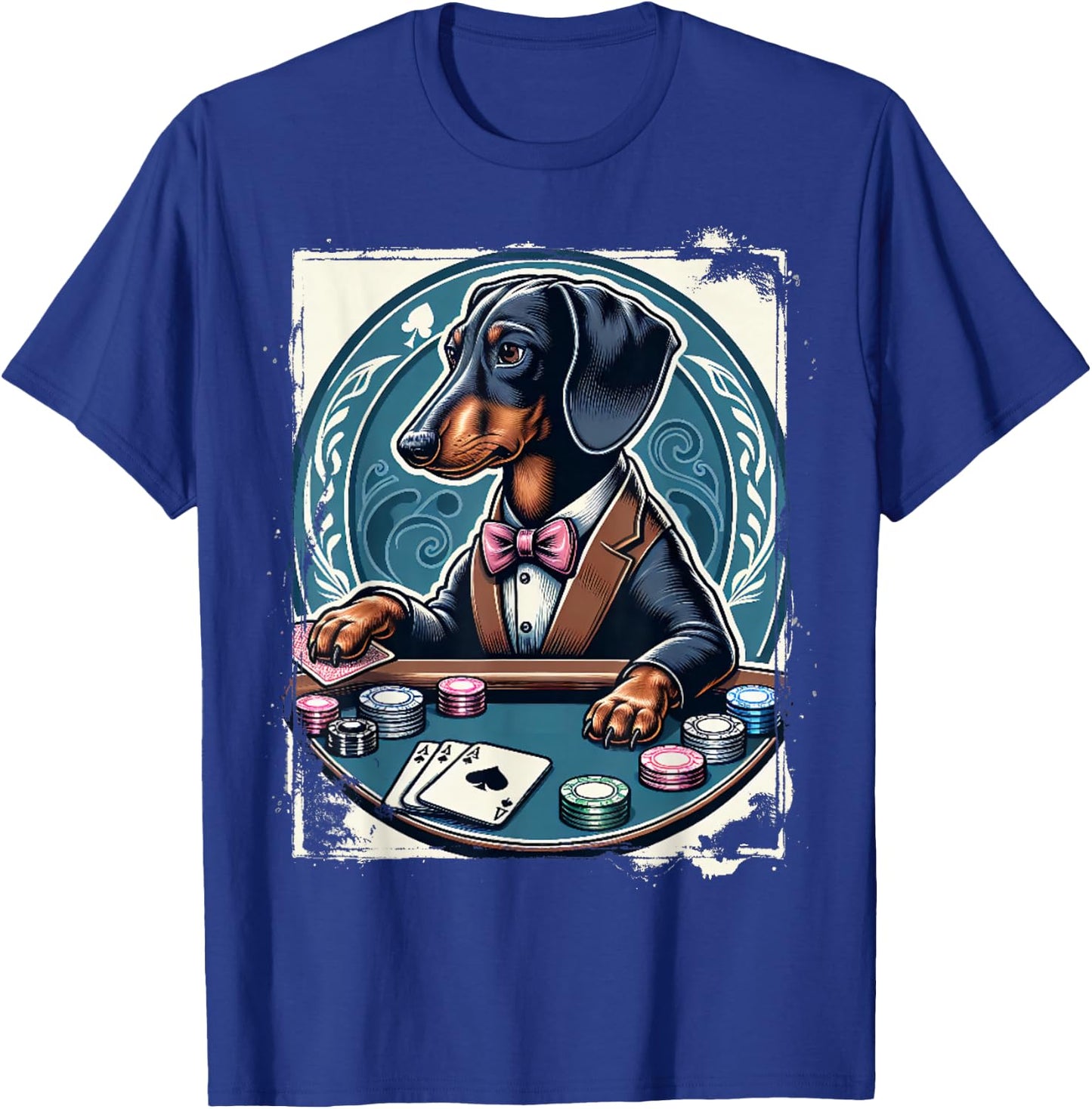 Dachshund Poker Costume Funny Teckel Dog Owner Pokers Women T-Shirt - T-Shirt | Royal