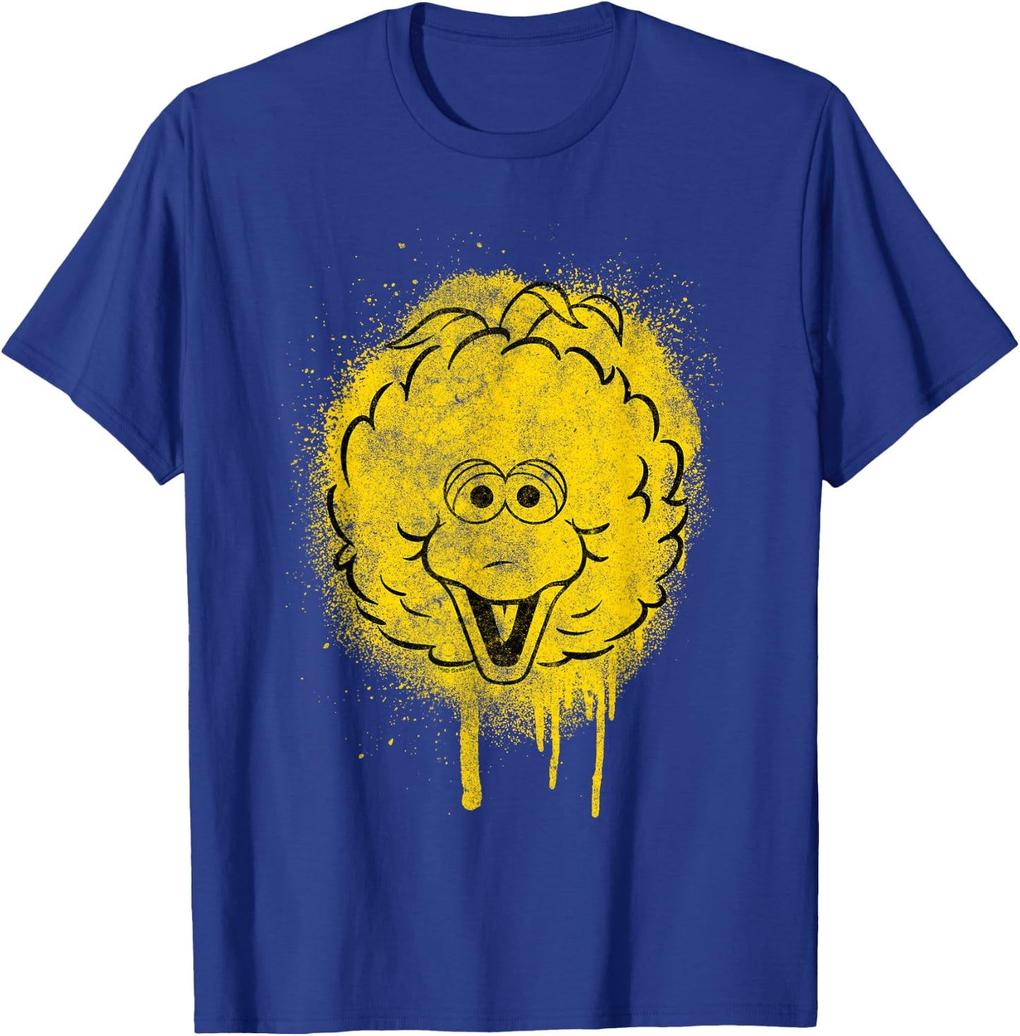 Sesame Street Big Bird Graffiti Spray Face Halloween Costume T-Shirt - T-Shirt | Royal