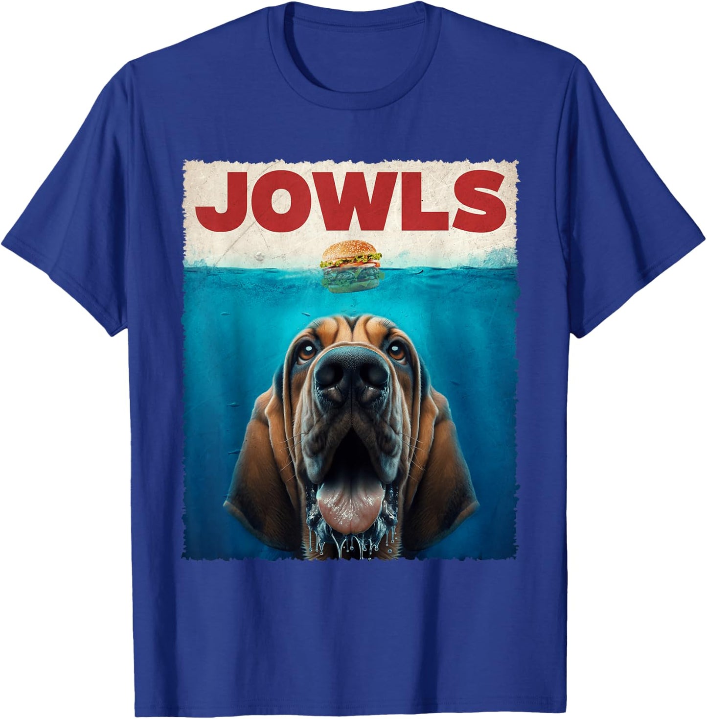 Graphic Jowls Bloodhound Dogs Awesome Animal Costume Humor T-Shirt - T-Shirt | Royal