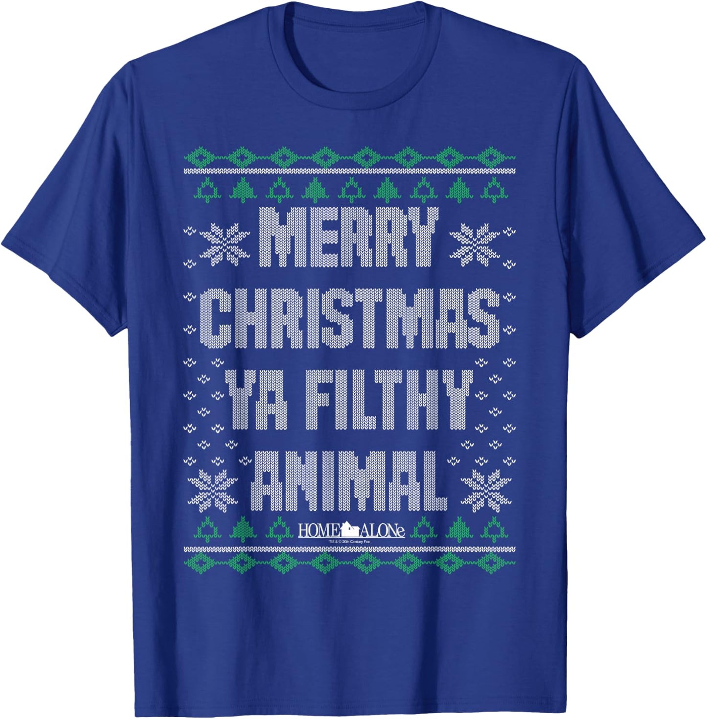 Home Alone Merry Christmas Ya Filthy Animal Ugly Sweater T-Shirt - T-Shirt | Royal