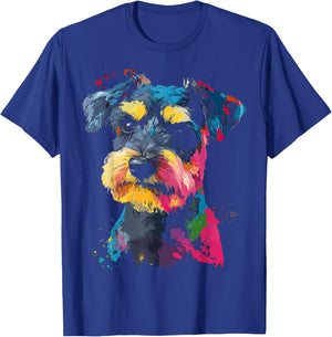 Schnauzer Dog Motif Pet Art Schnauzer T-Shirt - T-Shirt | Royal