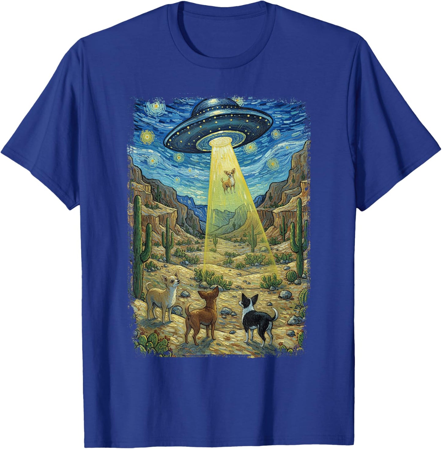 Alien Abduction Chihuahua T-Shirt - T-Shirt | Royal