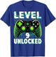 Level 9 Unlocked Shirt Funny Video Gamer Geek 9th Birthday T-Shirt - T-Shirt | Royal