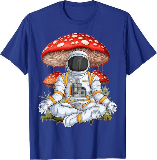 Astronaut Cottagecore Aesthetic Mushroom Gifts Women T-Shirt - T-Shirt | Royal