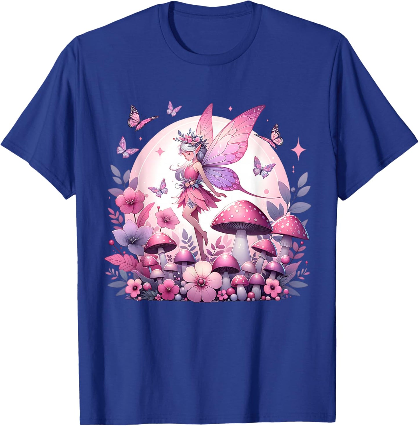 Enchanted Forest Fantasy Fairy Mystical Butterfly & Floral T-Shirt - T-Shirt | Royal