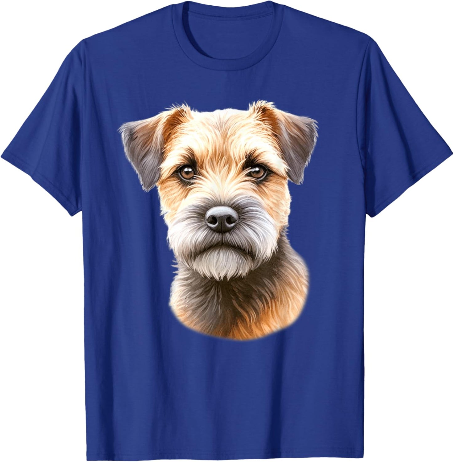 Border Terrier Dog Portrait T-Shirt - T-Shirt | Royal