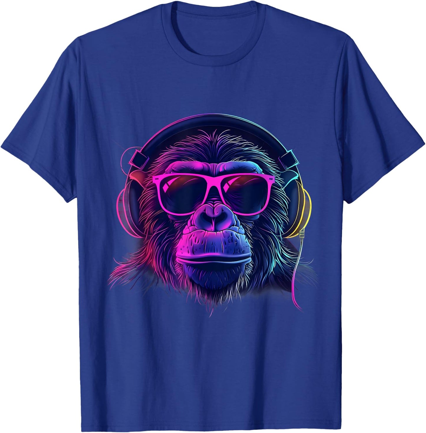 Monkey DJ Beatmaker Techno Music Headphones House Music T-Shirt - T-Shirt | Royal