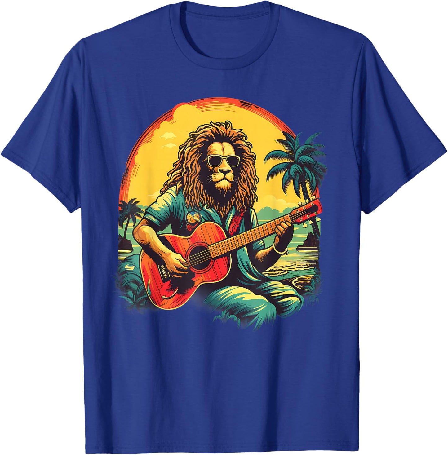 Rastafarian Pride Rasta Reggae Lion Reggae Music Hippie T-Shirt - T-Shirt | Royal