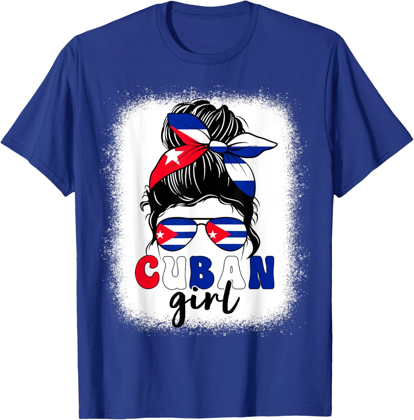 Cuban Girl Messy Bun Cuba Pride Patriotic Kids T-Shirt - T-Shirt | Royal