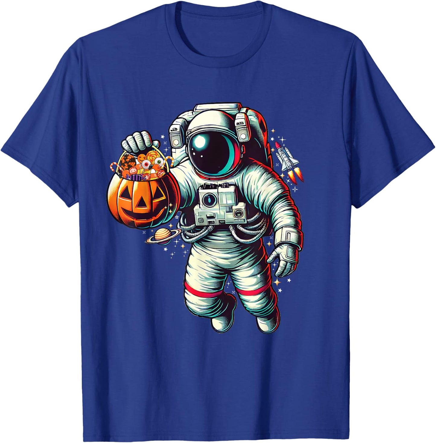 Space Astronaut Celebrating Halloween Kids Boys Toddlers T-Shirt - T-Shirt | Royal