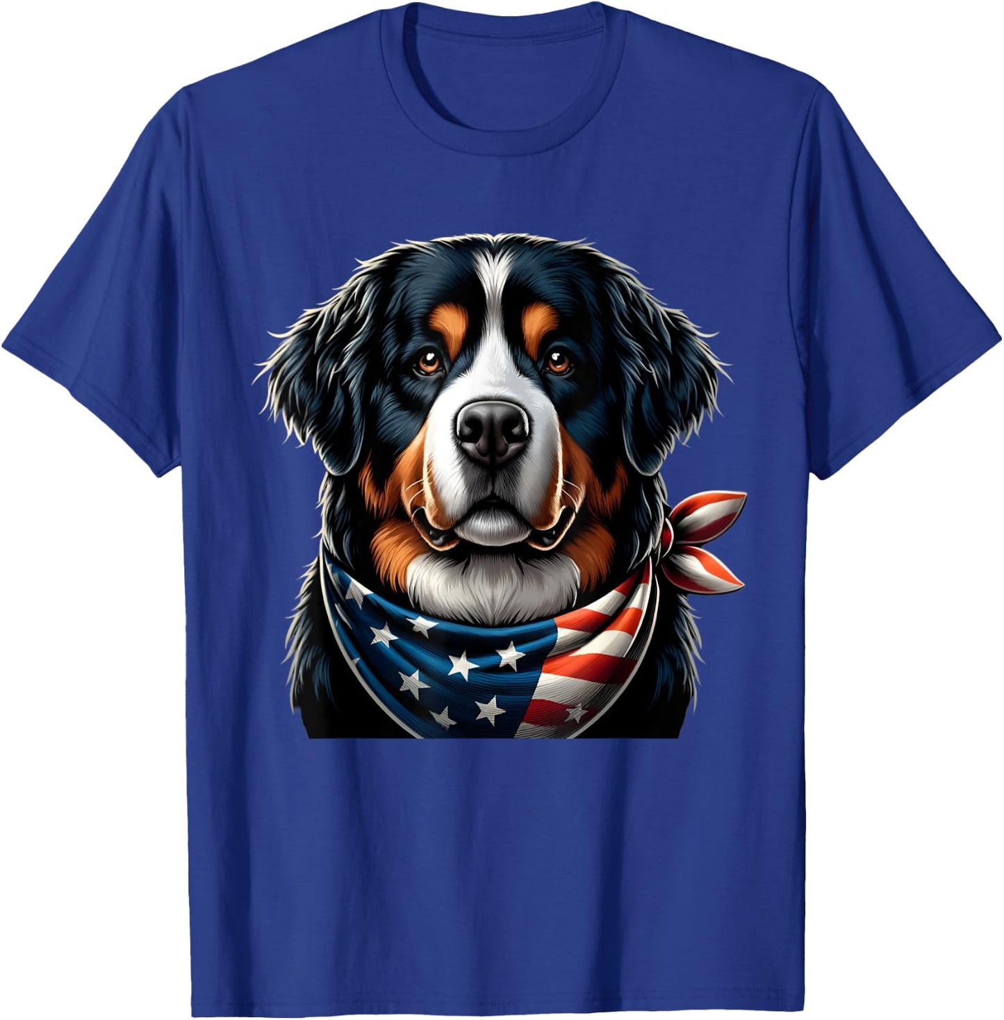 Bernese Mountain dog usa american flag T-Shirt - T-Shirt | Royal