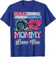 Burnouts or Bows Mommy Loves You Gender Reveal Party T-Shirt - T-Shirt | Royal